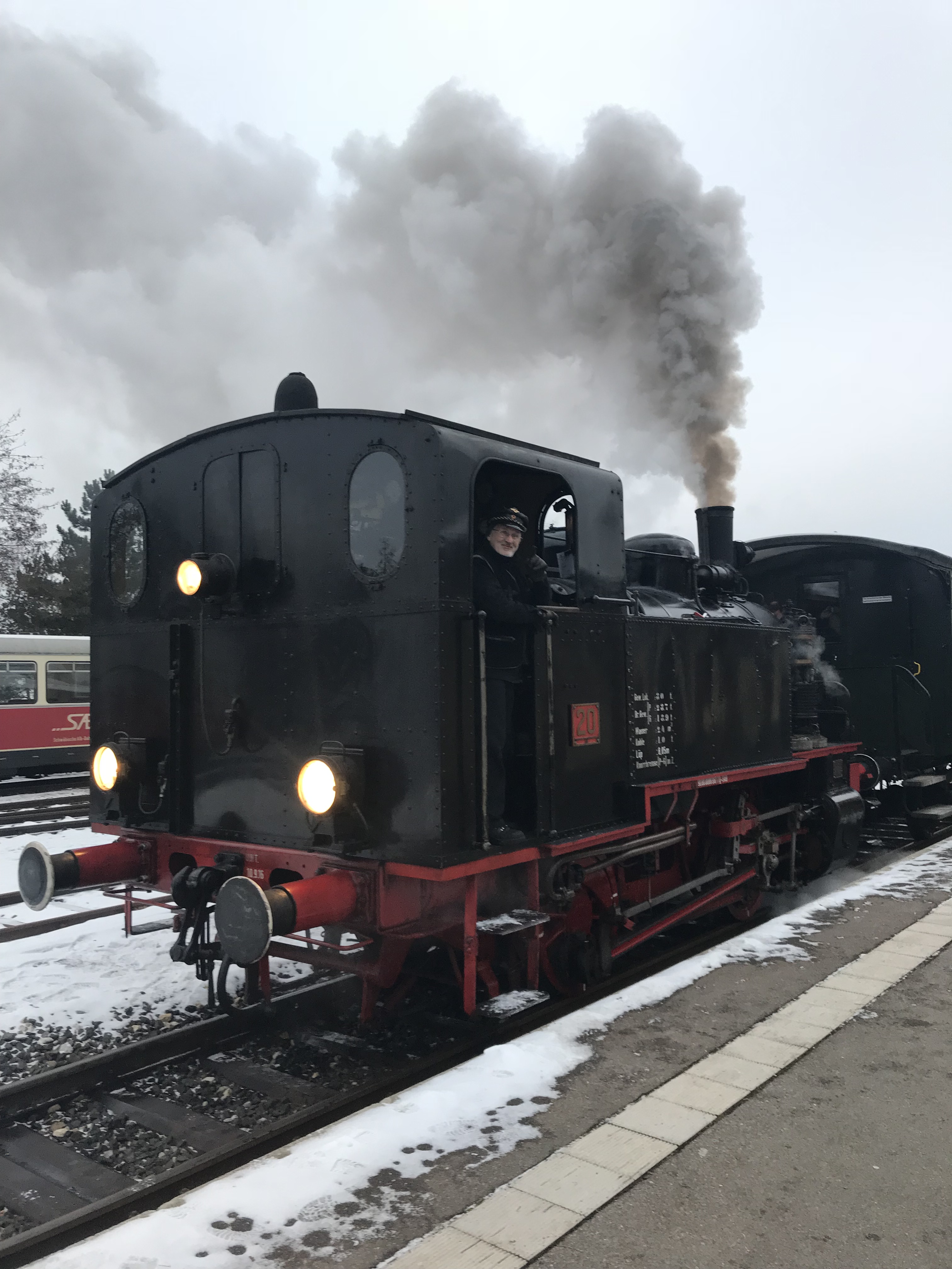 Kurz vor der Abfahrt in Münsingen.